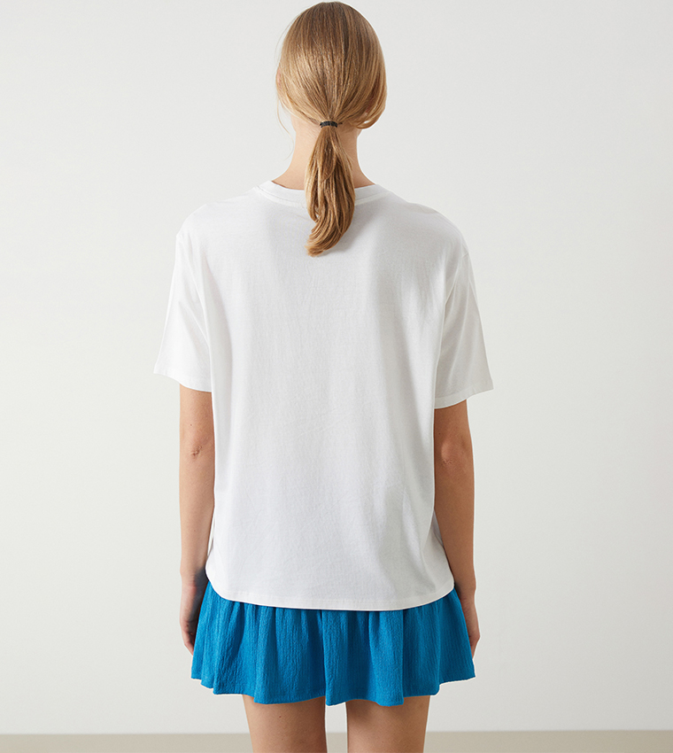 Embroidered Short Sleeves T-Shirt