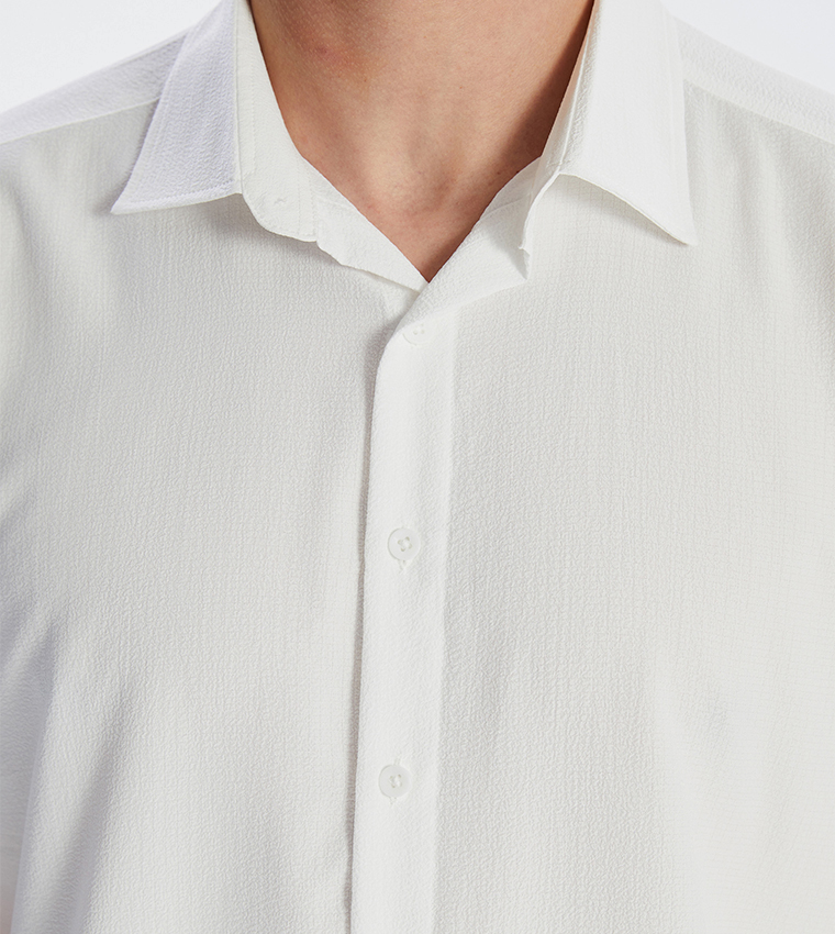 Textured Short Sleeves Shirt