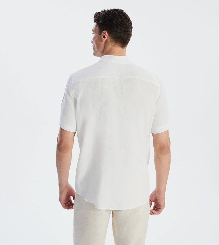 Textured Short Sleeves Shirt
