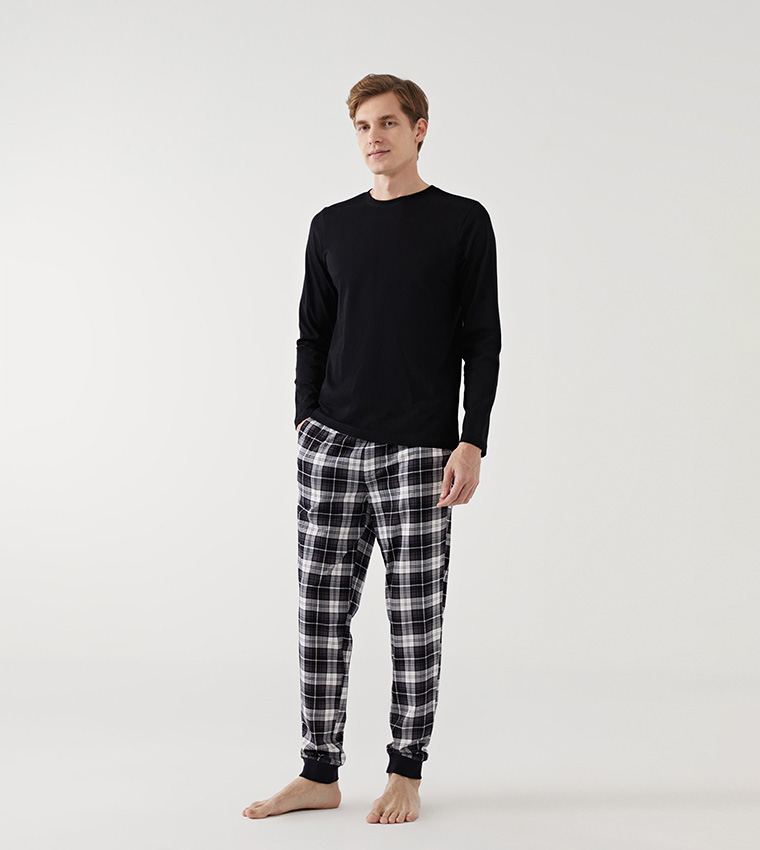 Plaid Standard Fit Pajama Bottom