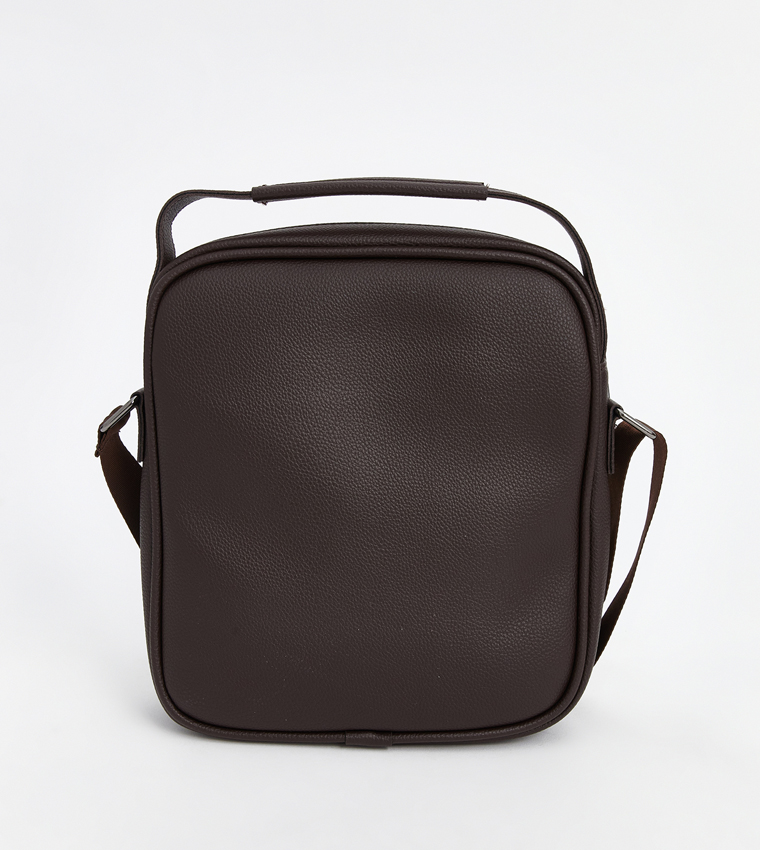 Textured Zippered Reporter Bag