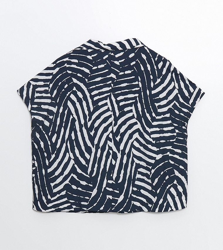 Patterned V-Neck Top