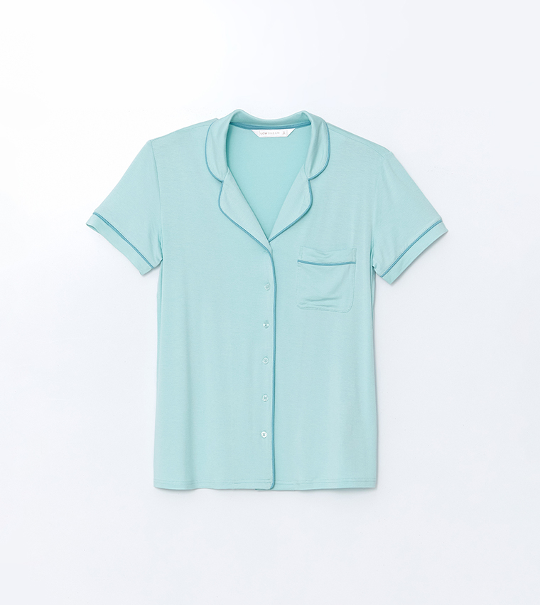 Contrast Tipping Short Sleeves Shorty Pyjama Set
