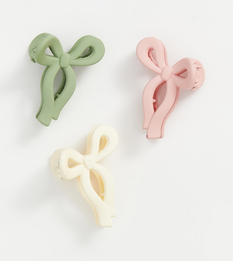 3-Pack Solid Claw Clips