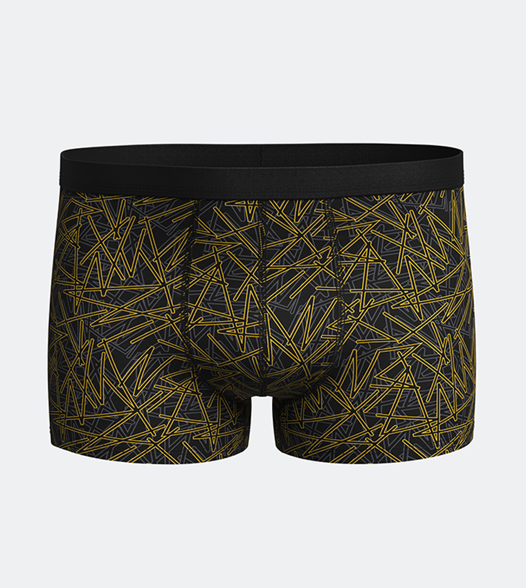 3-Pack Printed Elastic Waist Trunks