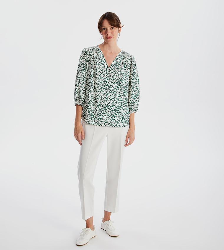 Floral Printed V-Neck Top