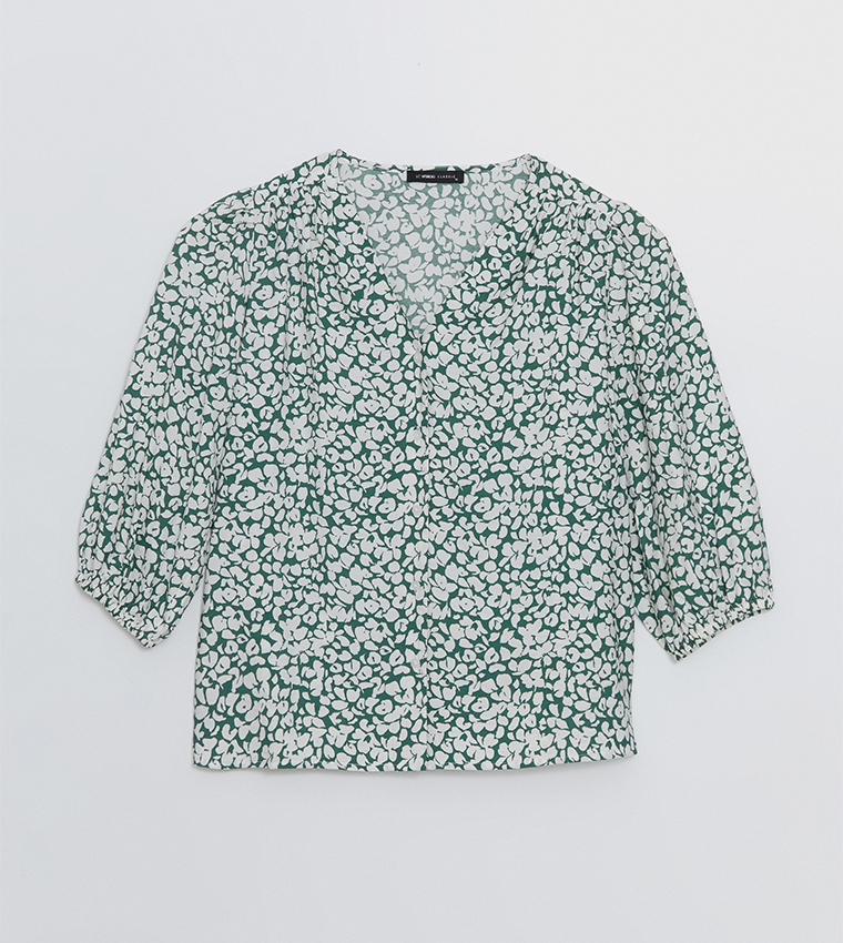 Floral Printed V-Neck Top