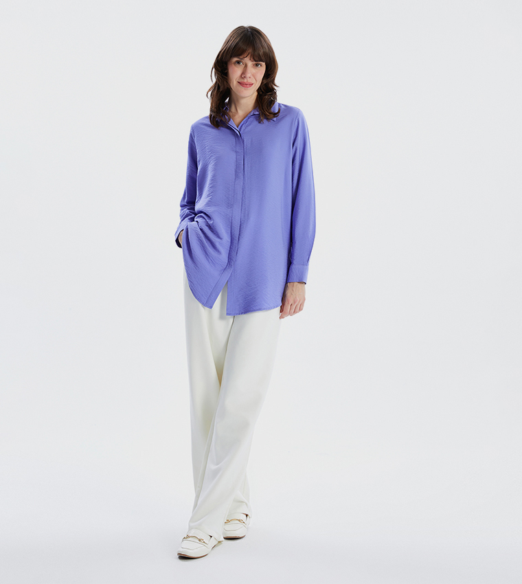 Textured Long Sleeves Tunic