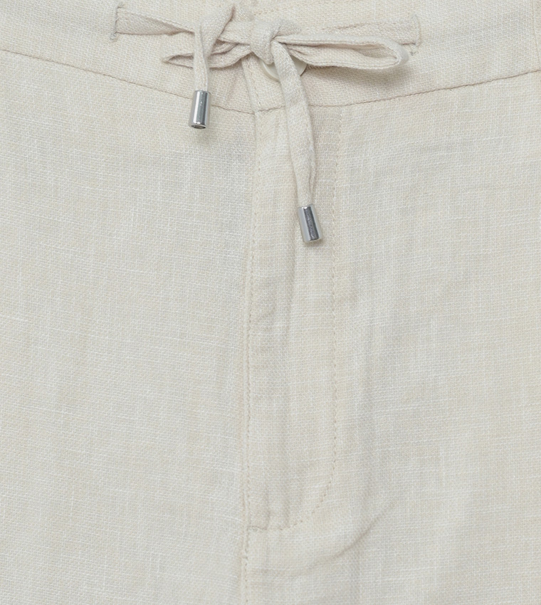 Slim Fit Linen Blend Trousers