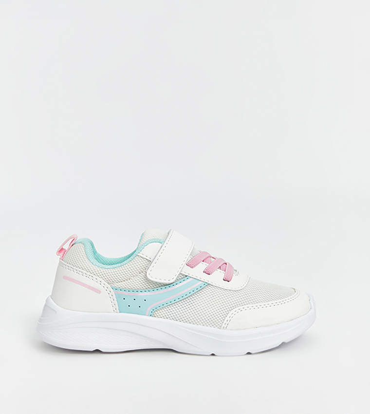 Color Block Velcro Closure Sneakers