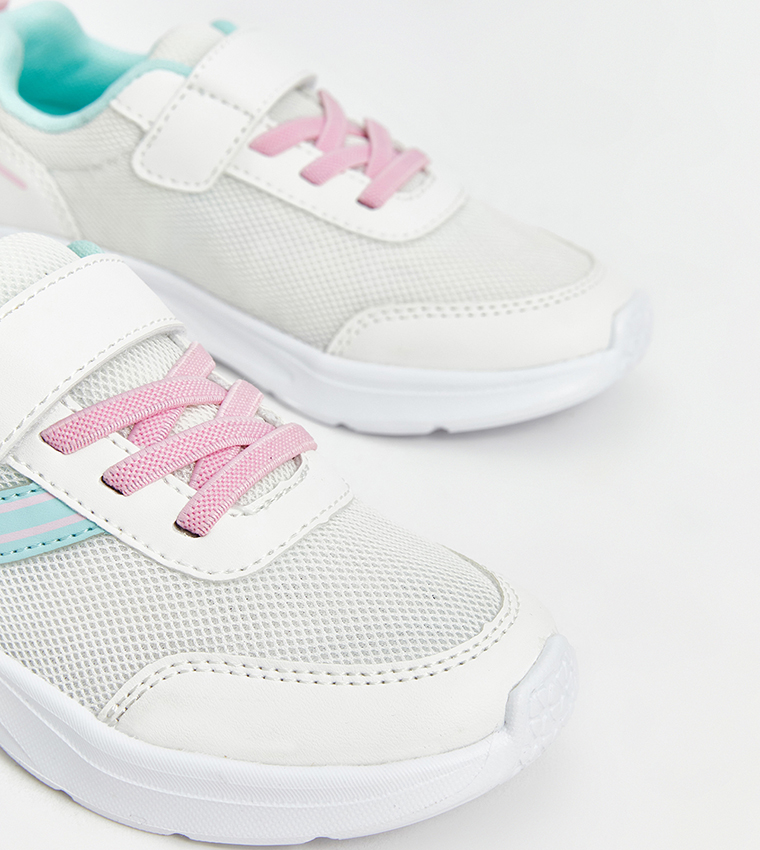 Color Block Velcro Closure Sneakers