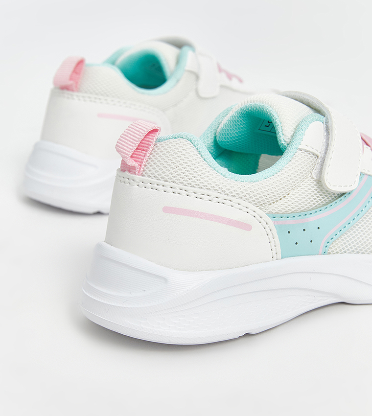 Color Block Velcro Closure Sneakers