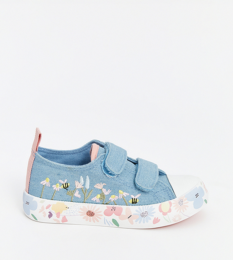 Printed Velcro Closure Sneakers
