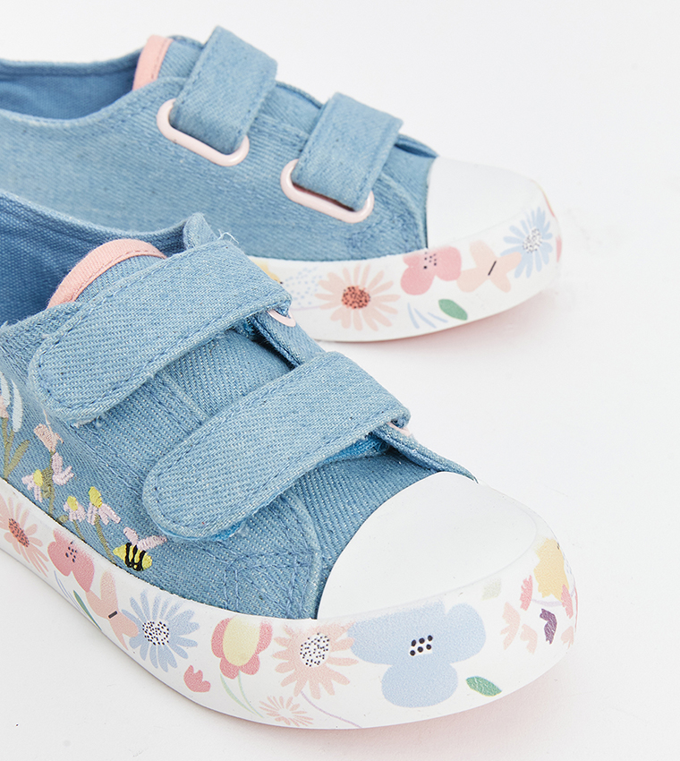 Printed Velcro Closure Sneakers