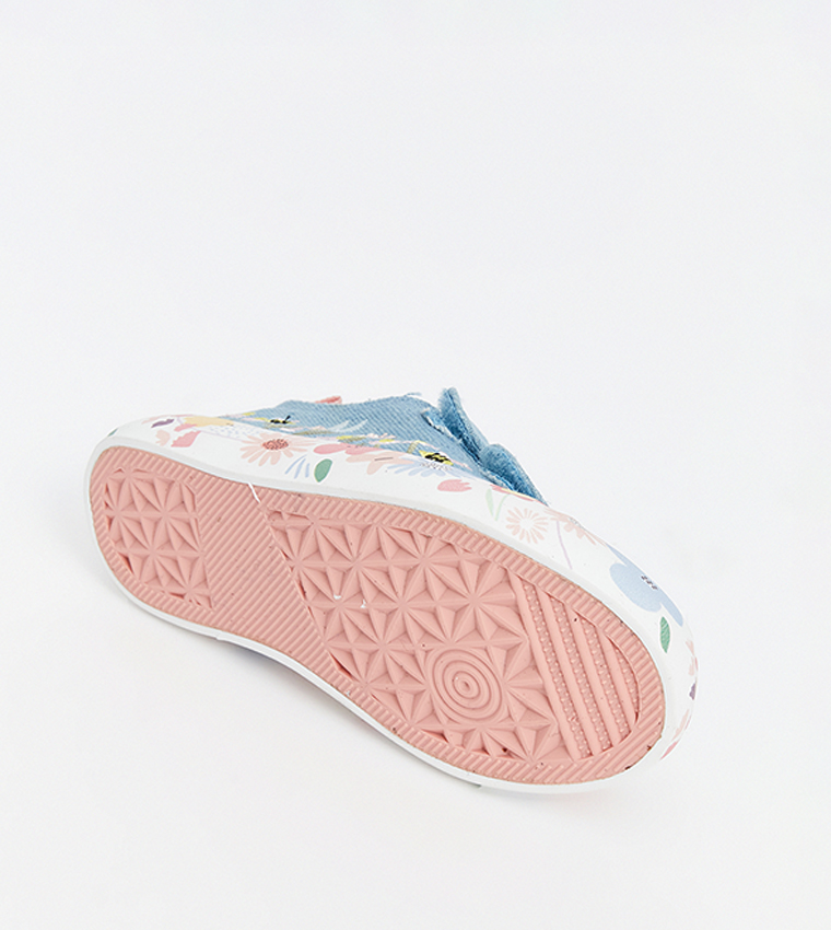 Printed Velcro Closure Sneakers