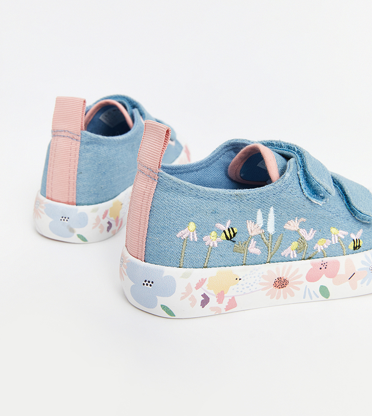 Printed Velcro Closure Sneakers