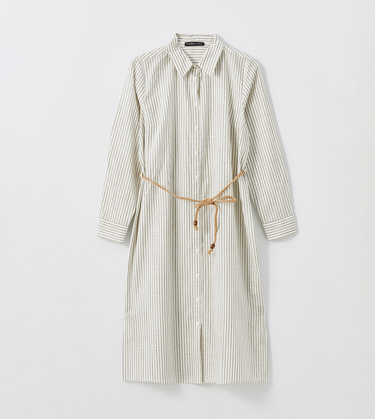 Striped Long Sleeves Tunic Shirt