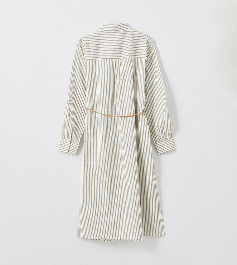 Striped Long Sleeves Tunic Shirt