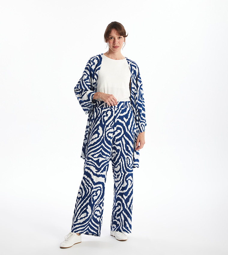 Printed High Waist Trousers