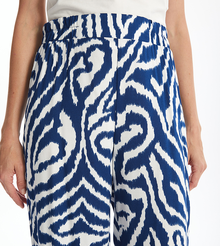 Printed High Waist Trousers