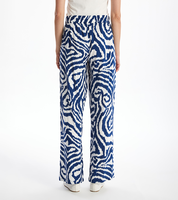 Printed High Waist Trousers