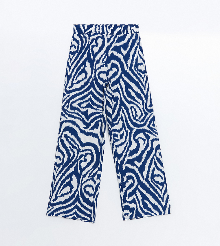 Printed High Waist Trousers