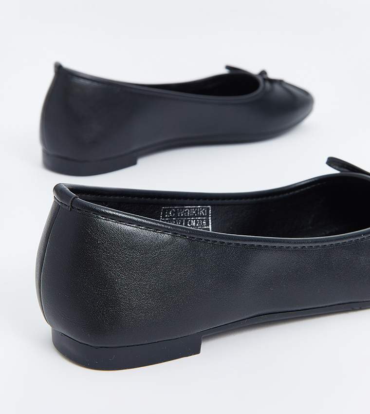 Bow Detail Almond Toe Ballerinas