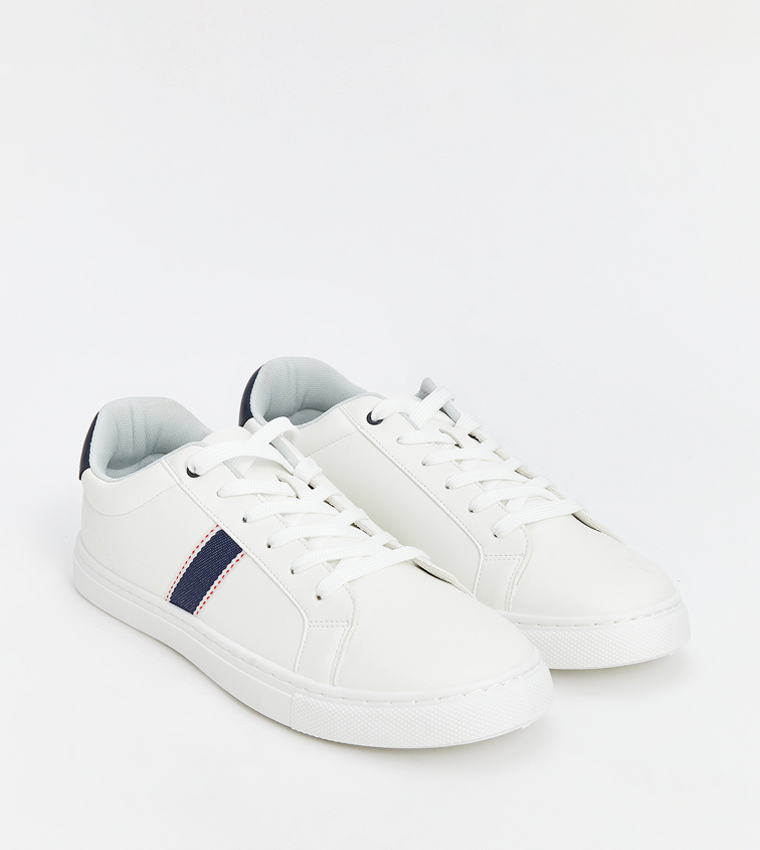 Textured Lace-Up Sneakers
