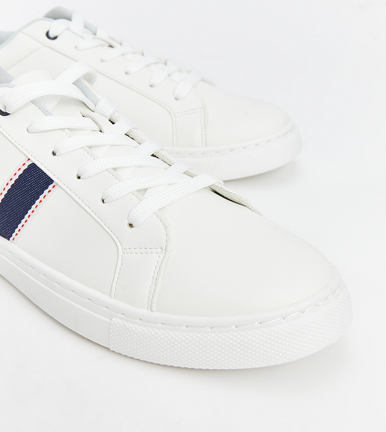 Textured Lace-Up Sneakers