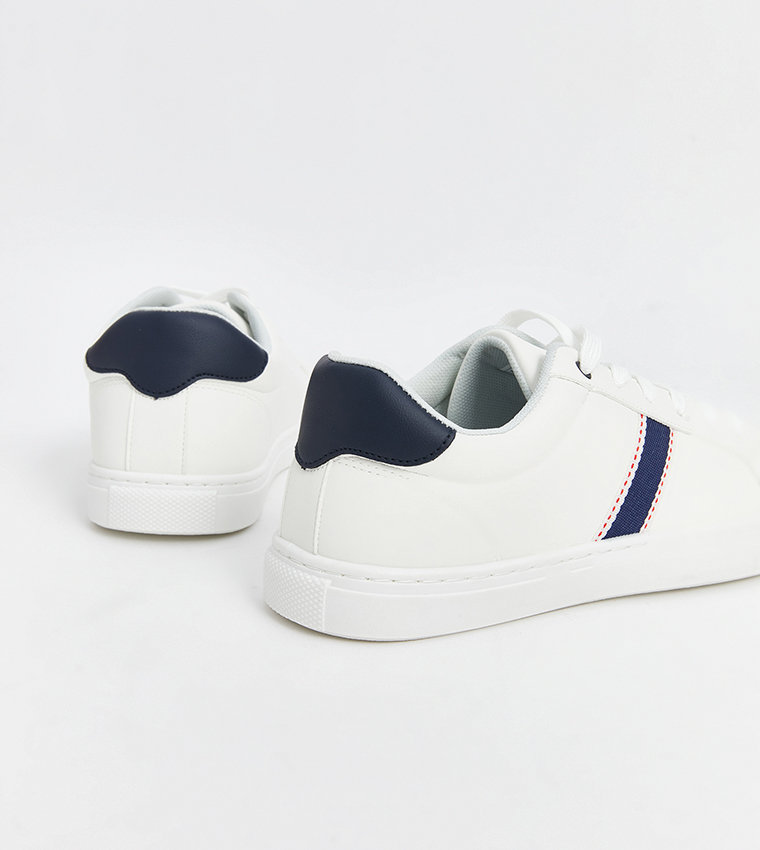 Textured Lace-Up Sneakers