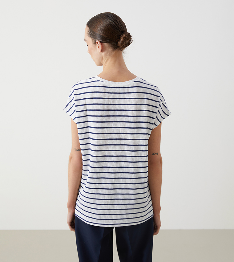 Striped Crew Neck T-Shirt