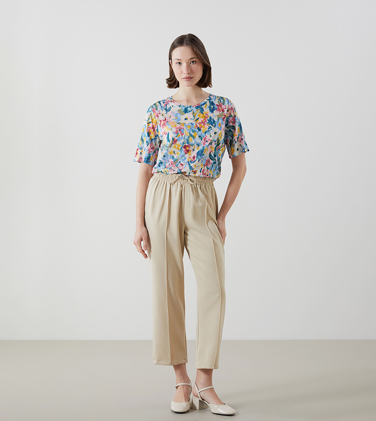 Floral Printed Short Sleeves T-Shirt