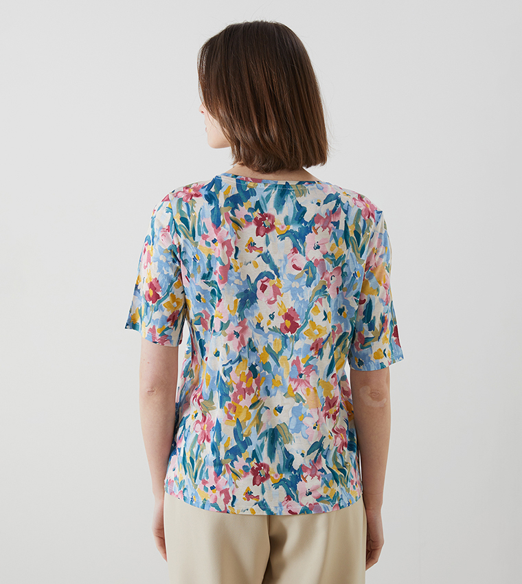 Floral Printed Short Sleeves T-Shirt