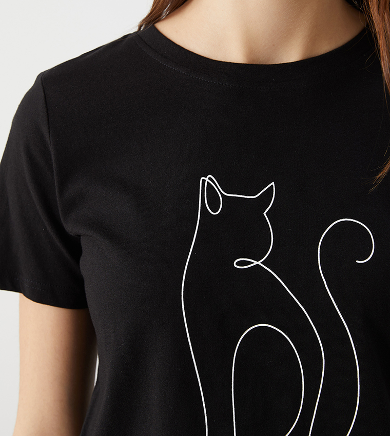 Printed Crew Neck T-Shirt