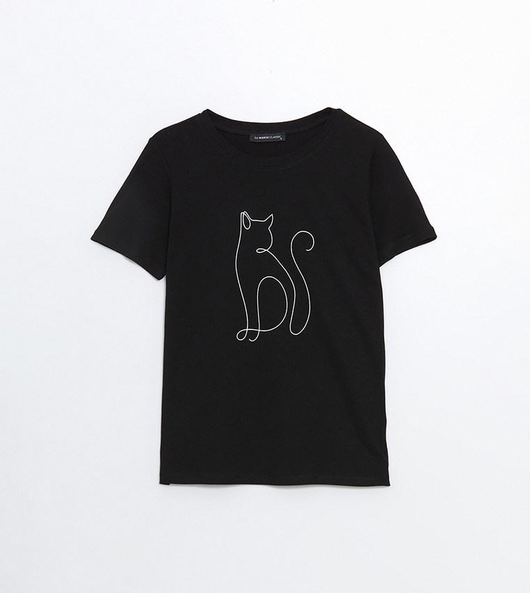 Printed Crew Neck T-Shirt