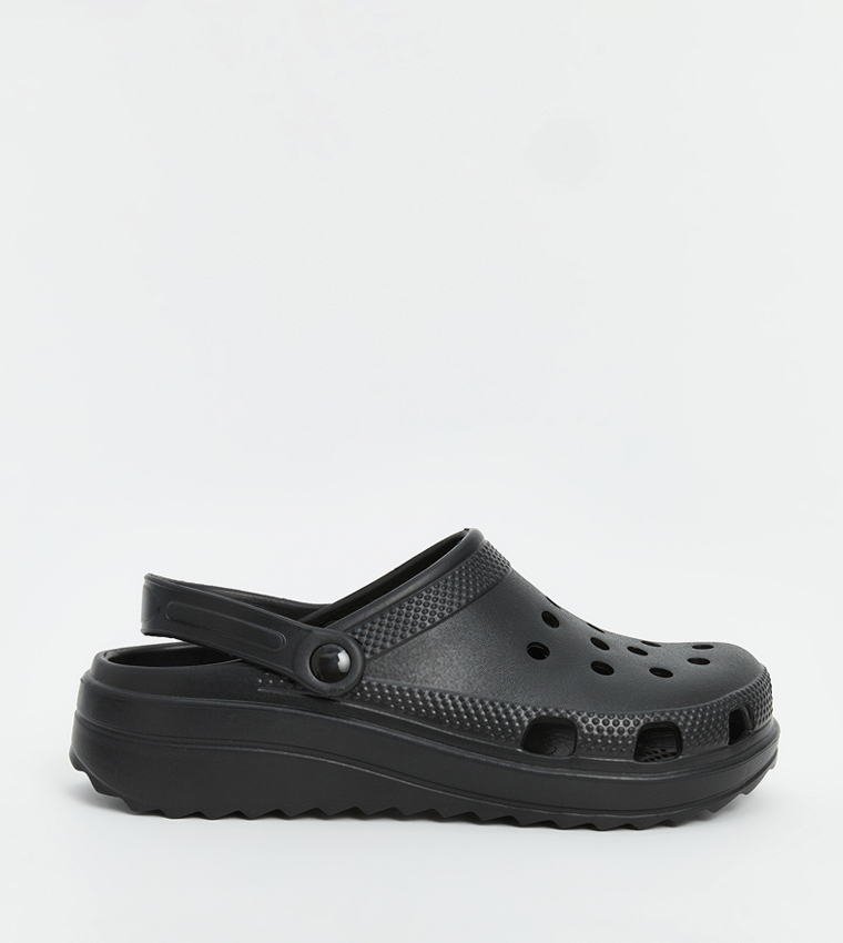 Textured Sling Back Clogs