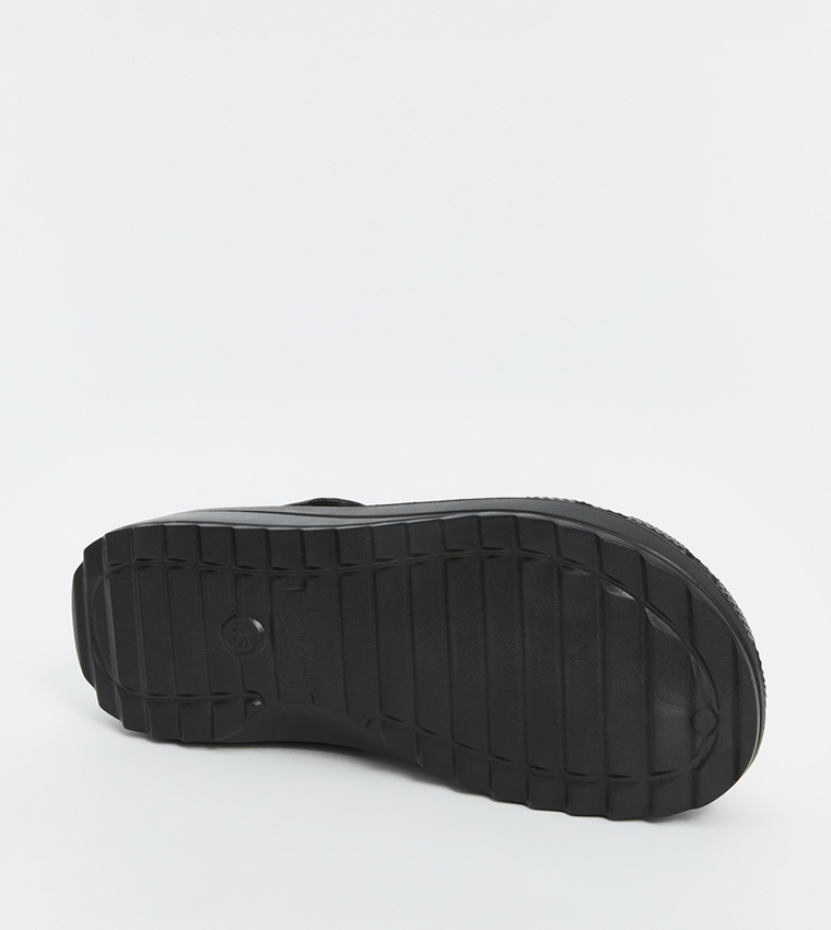 Textured Sling Back Clogs