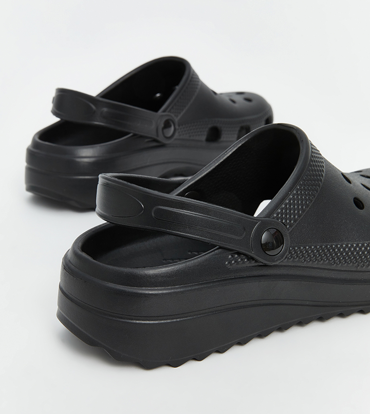 Textured Sling Back Clogs