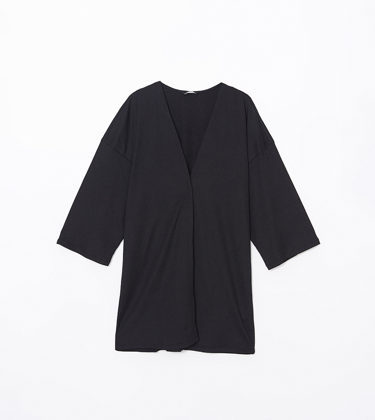 Textured Long Sleeves Kimono