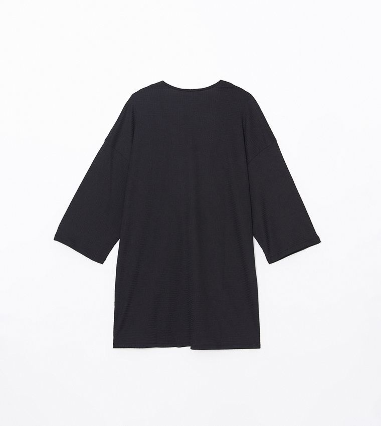 Textured Long Sleeves Kimono