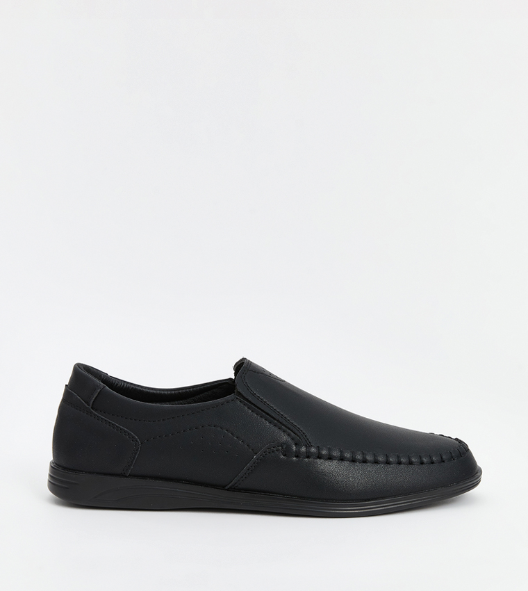 Textured Slip-On Casual Shoes