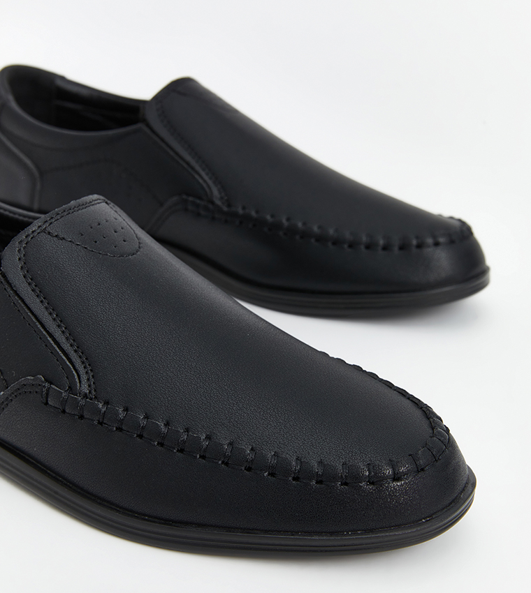 Textured Slip-On Casual Shoes
