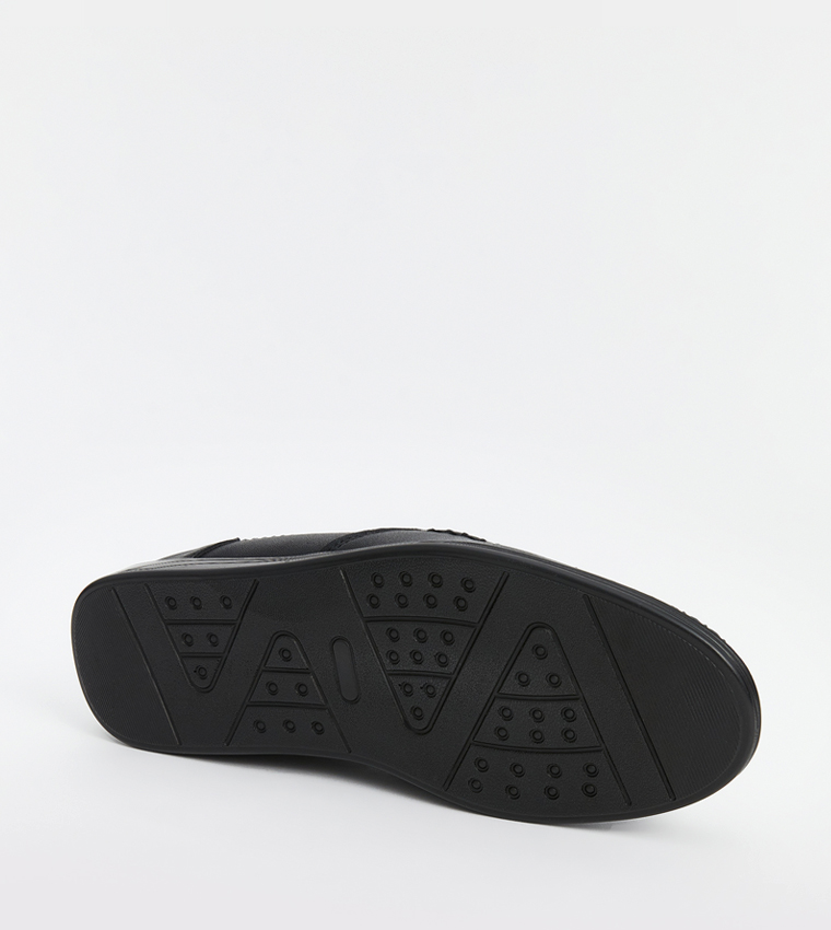 Textured Slip-On Casual Shoes