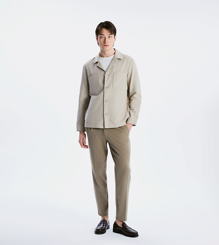 Pocket Detail Long Sleeves Shacket