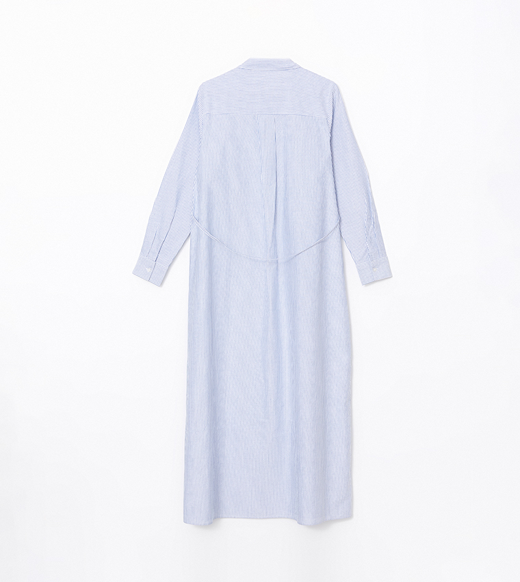 Striped Long Sleeves Shirt Dress