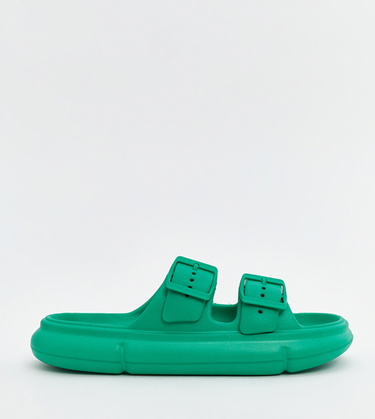 Solid Double Strap Slides