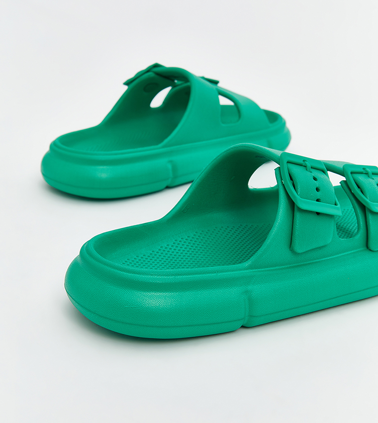 Solid Double Strap Slides