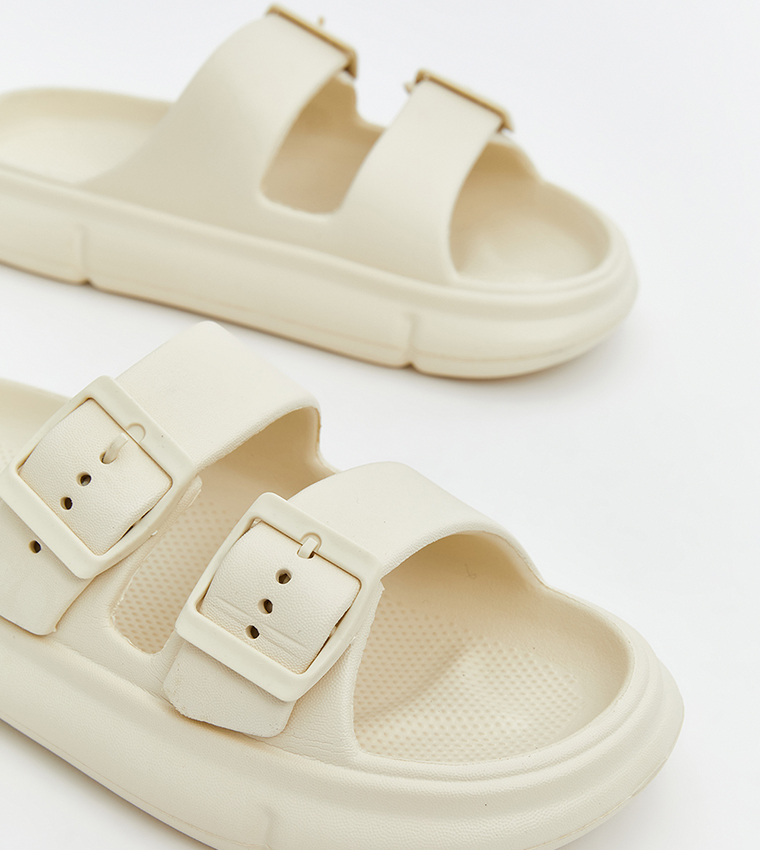 Solid Double Strap Slides