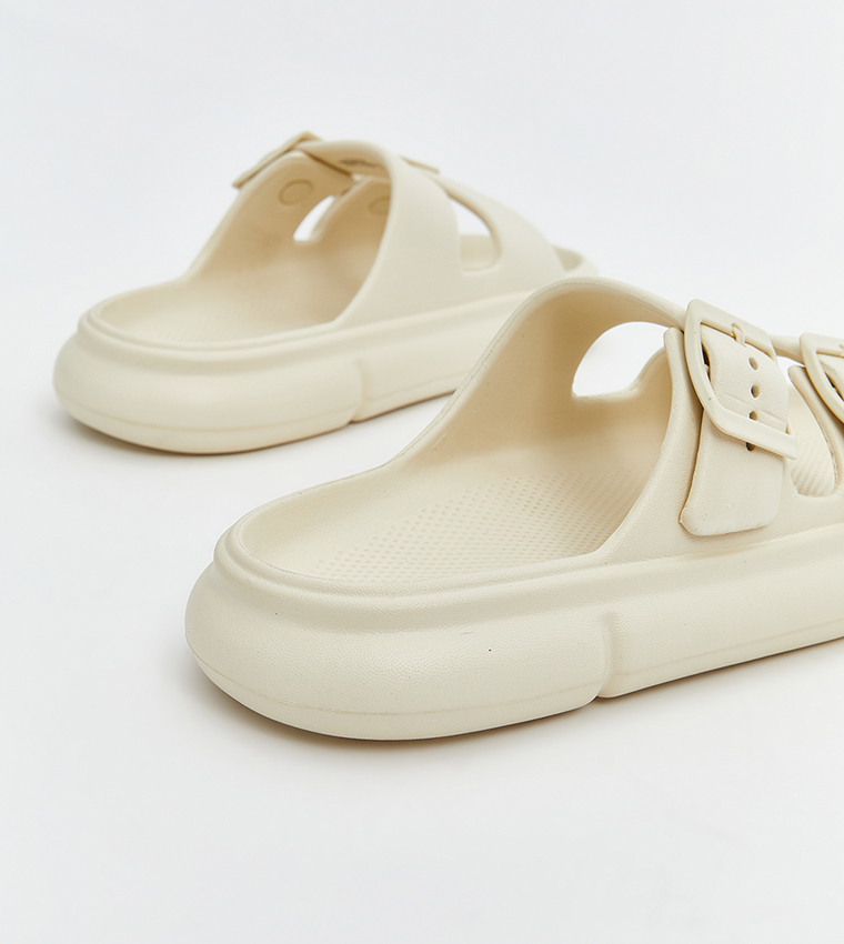Solid Double Strap Slides