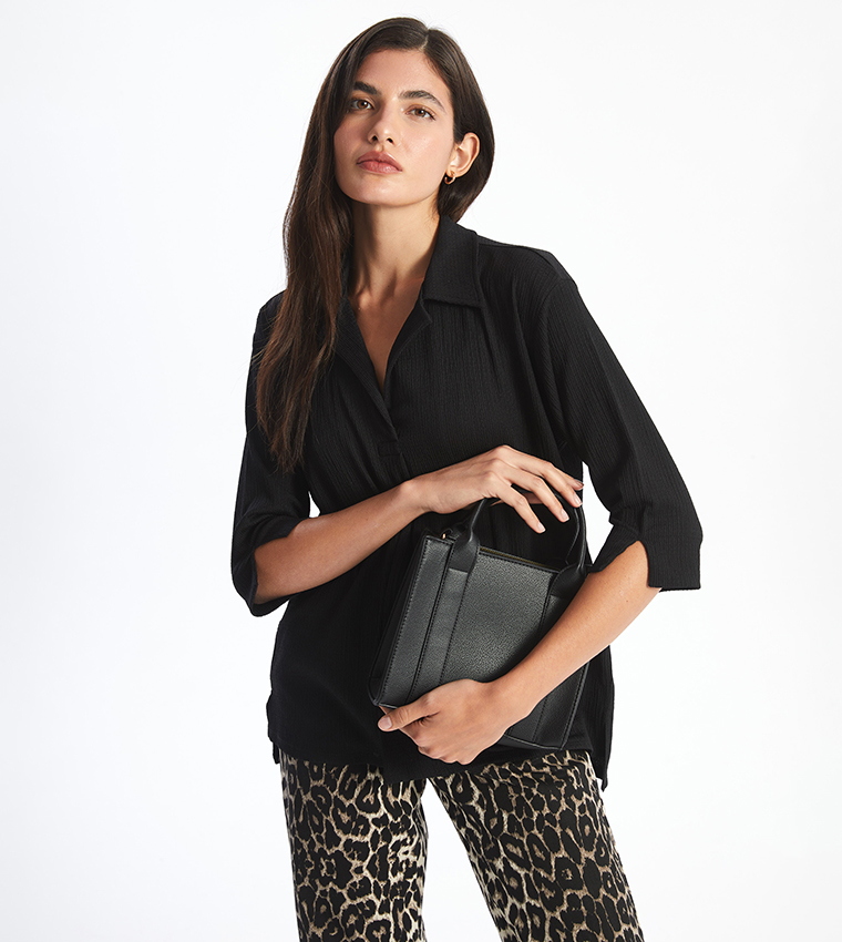 Zippered Mini Satchel Bag